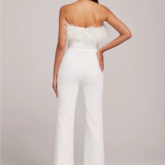 Nadine Merabi Collette White Jumpsuit - Picture 4 of 5
